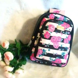 Betsey Johnson Stripe Floral Backpack